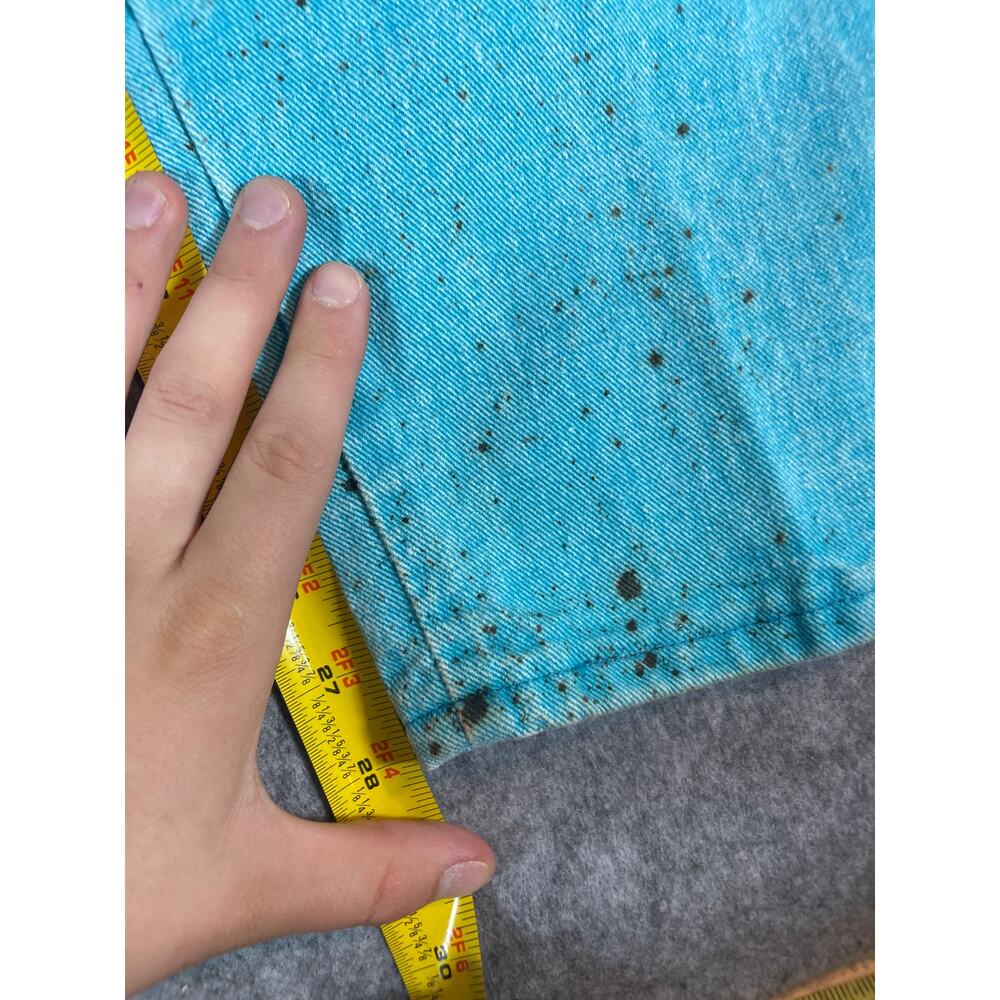 Vintage 90s Wrangler Straight Jeans Mens 36x30 Blue Denim Baggy Western Cowboy - Picture 9 of 9